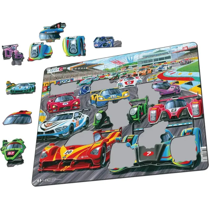 Racing Cars 38 Piece Tray Jigsaw Puzzle Larsen - for just $11.99! 