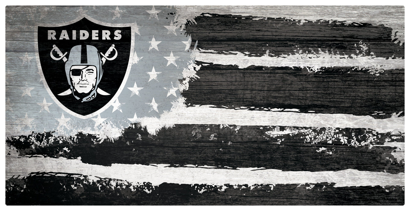 Las Vegas Raiders Team Flag Wooden Sign - for just $12.99! 