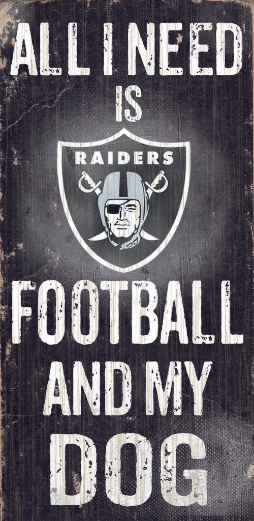 Las Vegas Raiders Football and My Dog Wooden Sign - for just $12.99! 