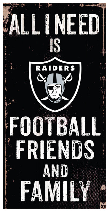Las Vegas Raiders Football, Friends, & Family Wood Sign - for just $12.99! 