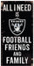 Las Vegas Raiders Football, Friends, & Family Wood Sign - for just $12.99! 