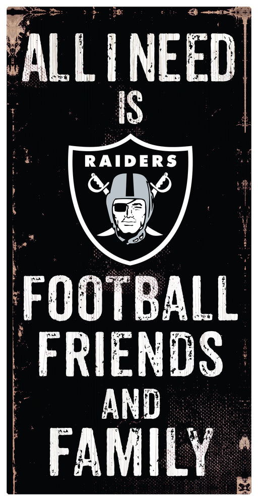 Las Vegas Raiders Football, Friends, & Family Wood Sign - for just $12.99! 