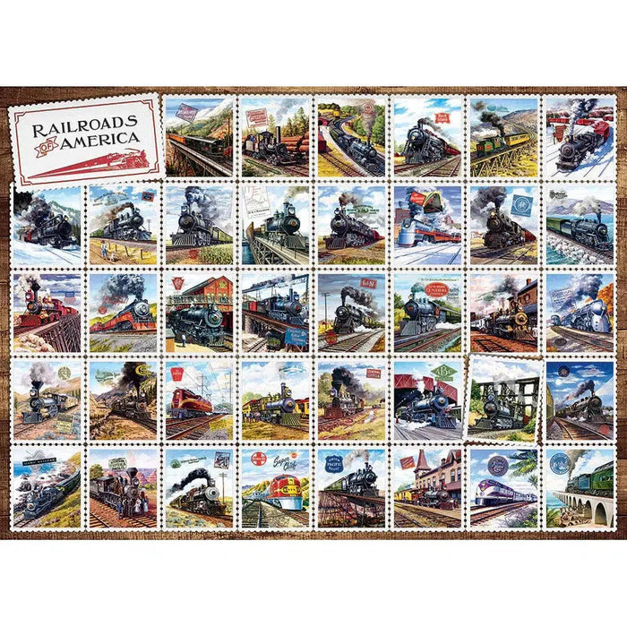 Railroads of America 1000 Piece Jigsaw Puzzle Cobble Hill - for just $19.99! 