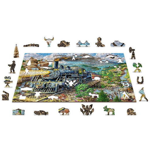 Railway 505 Piece Wood Jigsaw Puzzle Wooden City - for just $27.99! 