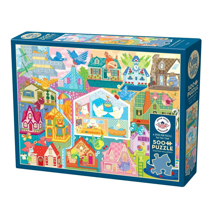 Rainbow Birdies "Speed Puzzle" 500 Piece Jigsaw Puzzle Cobble Hill - for just $17.99! 