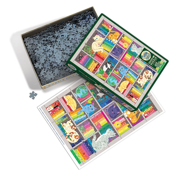 Rainbow Cat Quilt 1000 Piece Jigsaw Puzzle Cobble Hill - for just $19.99! 