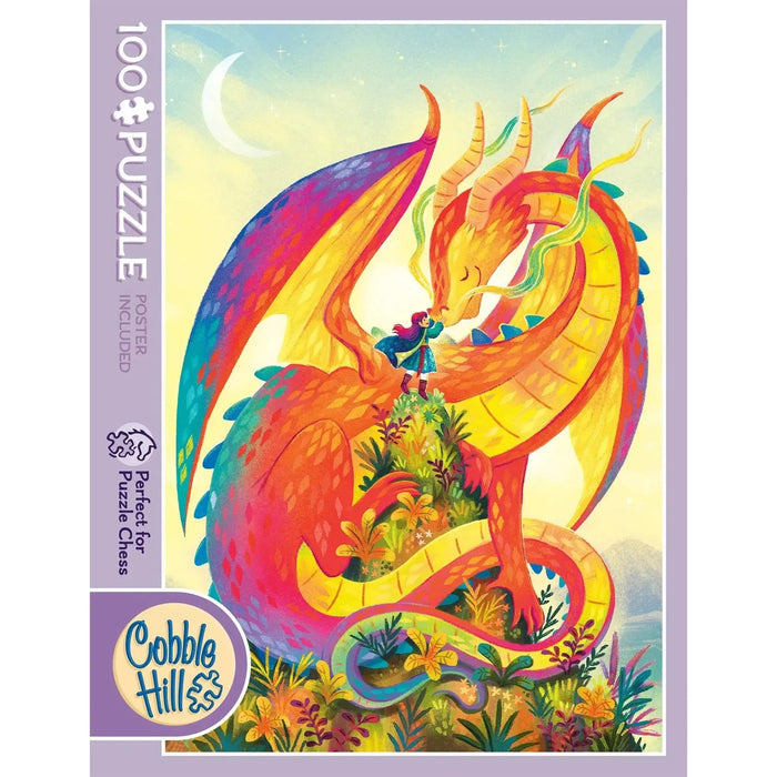 Rainbow Dragon 100 Large Piece Jigsaw Puzzle Cobble Hill - for just $14.99! 