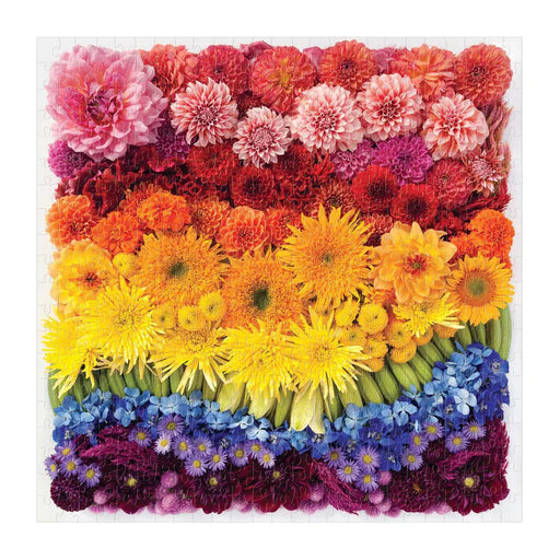 Rainbow Summer Flowers 500 Piece Jigsaw Puzzle Galison - for just $17.99! 