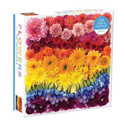 Rainbow Summer Flowers 500 Piece Jigsaw Puzzle Galison - for just $17.99! 