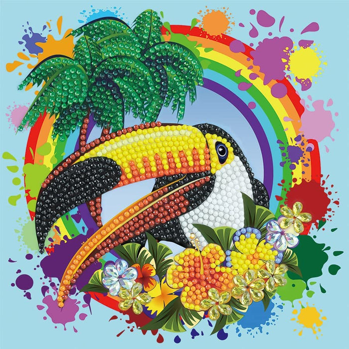 Rainbow Toucan Crystal Art Card Kit Craft Buddy - for just $7.99! 