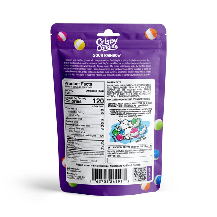 Crispy Candies - Sour Rainbow Freeze Dried Candy 114g - for just $9.99! 