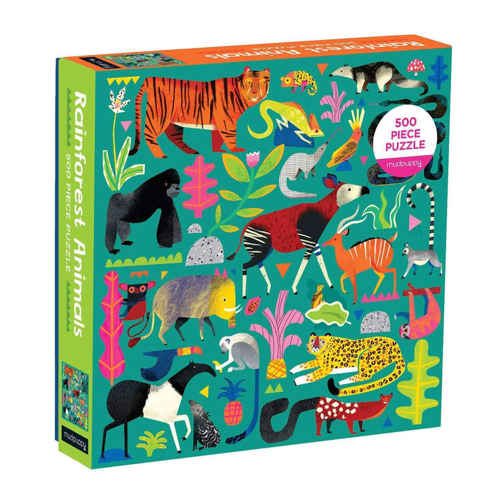 Rainforest Animals 500 Piece Jigsaw Puzzle Mudpuppy - for just $17.99! 
