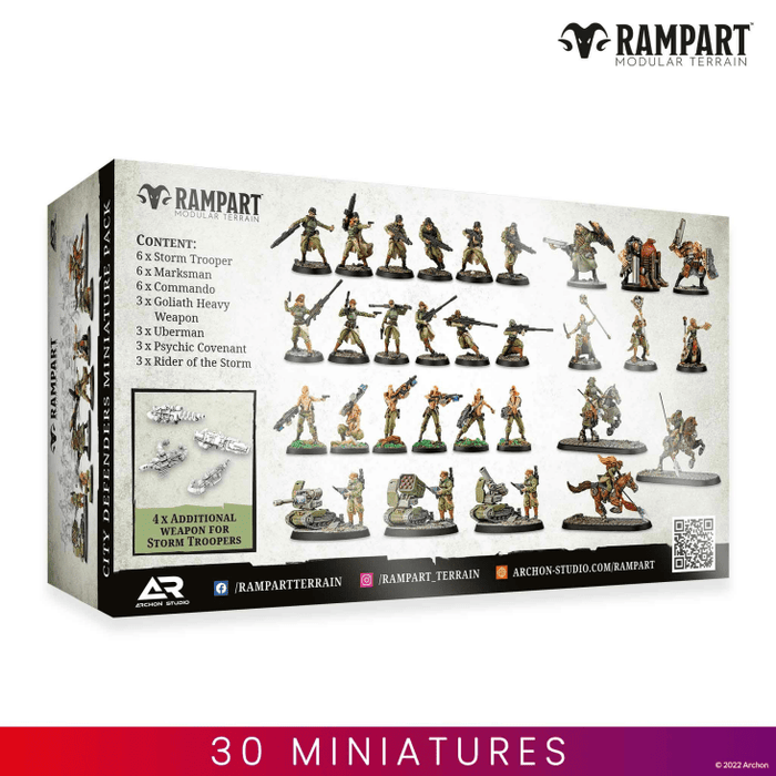 Rampart Modular Terrain: City Defenders Miniature Pack - for just $58.99! 
