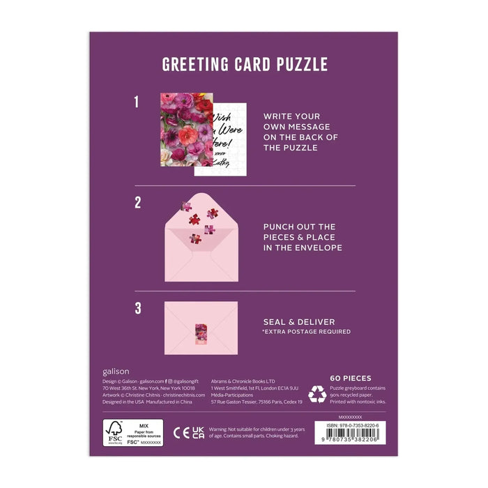 Ranunculus Greeting Card 60 Piece Jigsaw Puzzle Galison - for just $7.99! 