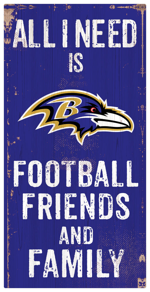 Baltimore Ravens Football, Friends, & Family Wood Sign - for just $12.99! 