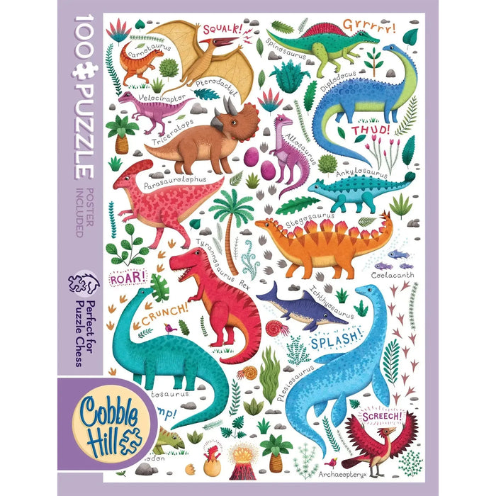 Rawr! Dinosaurs 100 Large Piece Jigsaw Puzzle Cobble Hill - for just $14.99! 