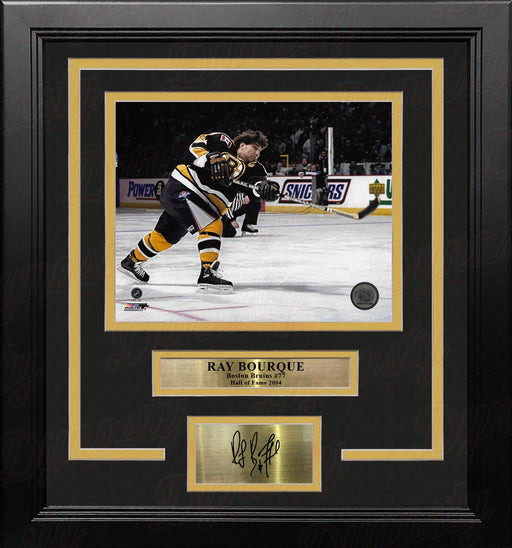 Ray Bourque Slapshot Boston Bruins 8" x 10" Framed Hockey Photo with Engraved Autograph - for just $79.99! 