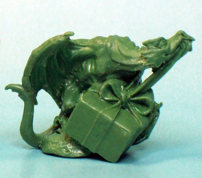 Reaper Miniatures Holiday: Christmas Wrapping Dragon - for just $4.99! 