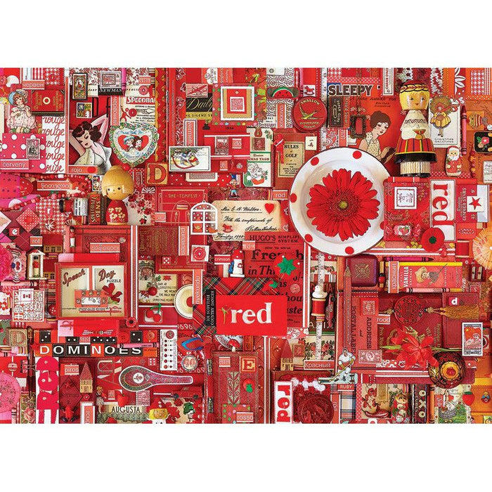 Red 1000 Piece Jigsaw Puzzle Cobble Hill - for just $19.99! 