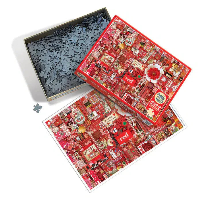 Red 1000 Piece Jigsaw Puzzle Cobble Hill - for just $19.99! 
