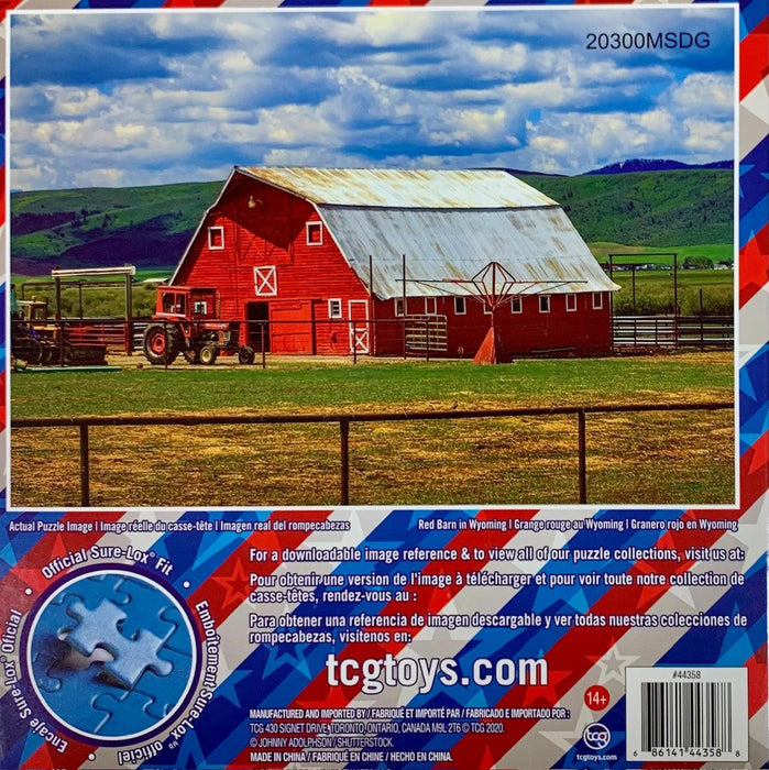 Red Barn Wyoming Coast to Coast 500 Piece Jigsaw Puzzle Sure Lox - for just $14.99! 