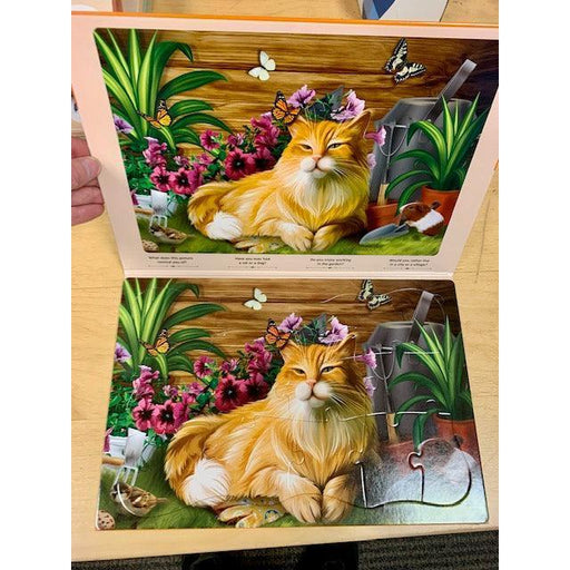 Red Cat in the Garden 13 Piece Tray Jigsaw Puzzle Quokka - for just $9.99! 