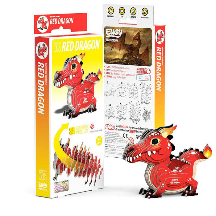 Red Dragon 3D Cardboard Model Kit Eugy - for just $11.99! 
