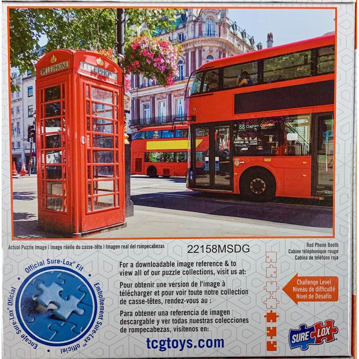 Red Phone Booth Bucket List 300 Piece Jigsaw Puzzle Sure Lox - for just $14.99! 