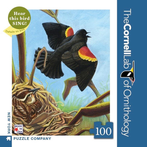 Red-winged Blackbird 100 Piece Mini Jigsaw Puzzle NYPC - for just $11.99! 