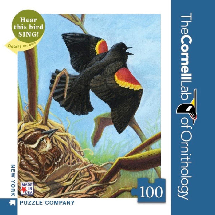 Red-winged Blackbird 100 Piece Mini Jigsaw Puzzle NYPC - for just $11.99! 