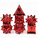 Warrior's Flail: Red - Metal RPG Dice Set - for just $44.99! 