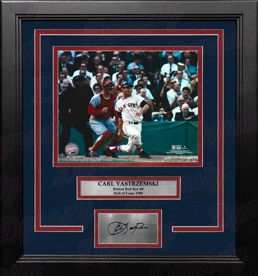 Carl Yastrzemski in Action Boston Red Sox 8" x 10" Baseball Photo with Engraved Autographs - for just $79.99! 