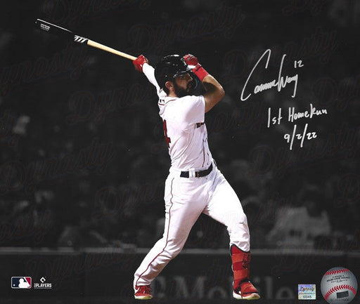 Connor Wong Boston Red Sox Autographed 16x20 Spotlight Photo Inscr. 1st Home Run with Date - Silver - for just $59.99! 