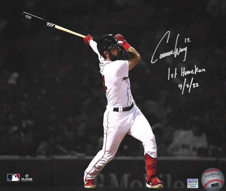 Connor Wong Boston Red Sox Autographed 16x20 Spotlight Photo Inscr. 1st Home Run with Date - Silver - for just $59.99! 