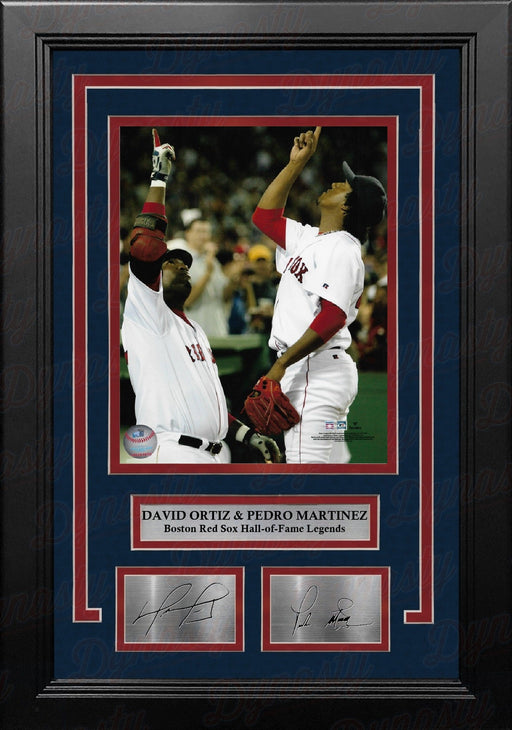 David Ortiz & Pedro Martinez Pointing Boston Red Sox 8" x 10" Framed Photo with Engraved Autographs - for just $79.99! 