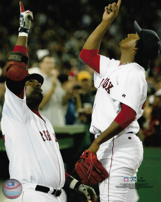 David Ortiz & Pedro Martinez Pointing Skyward Boston Red Sox 8" x 10" Baseball Photo - for just $9.99! 