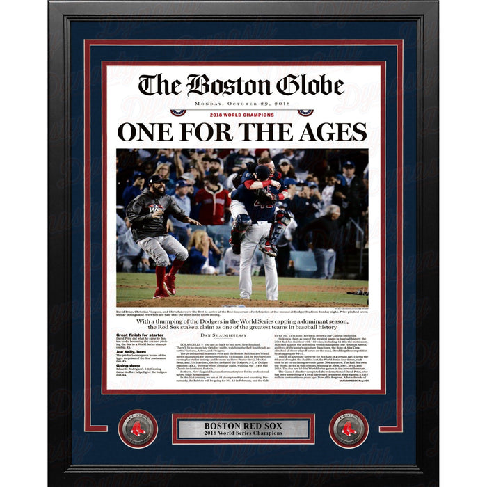 Boston Red Sox 2018 World Series Champions Framed Boston Globe Photo - Just $49.99! Shop now at Retro Gaming of Denver