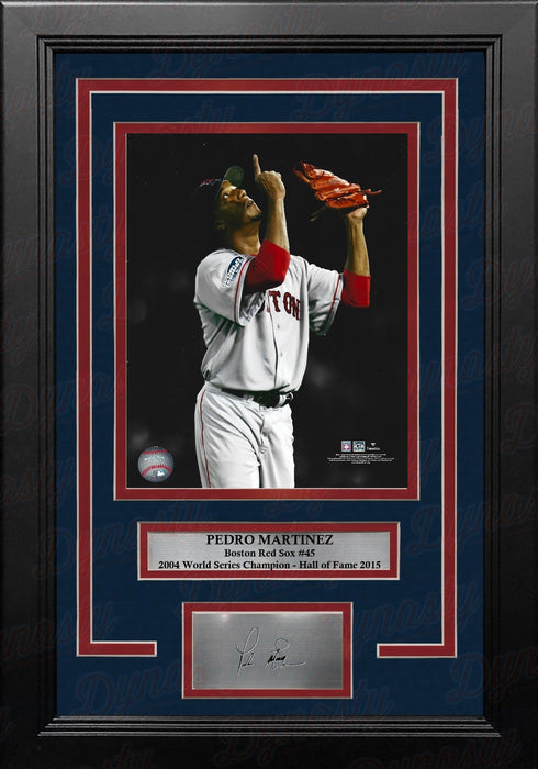 Pedro Martinez Sky Point 2004 World Series Boston Red Sox 11x14 Framed Photo with Engraved Autograph - for just $99.99! 