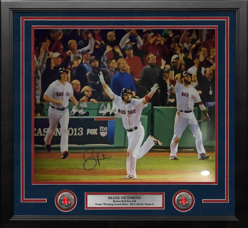 Shane Victorino 2013 ALCS Grand Slam Boston Red Sox Autographed 16" x 20" Framed Baseball Photo - for just $229.99! 