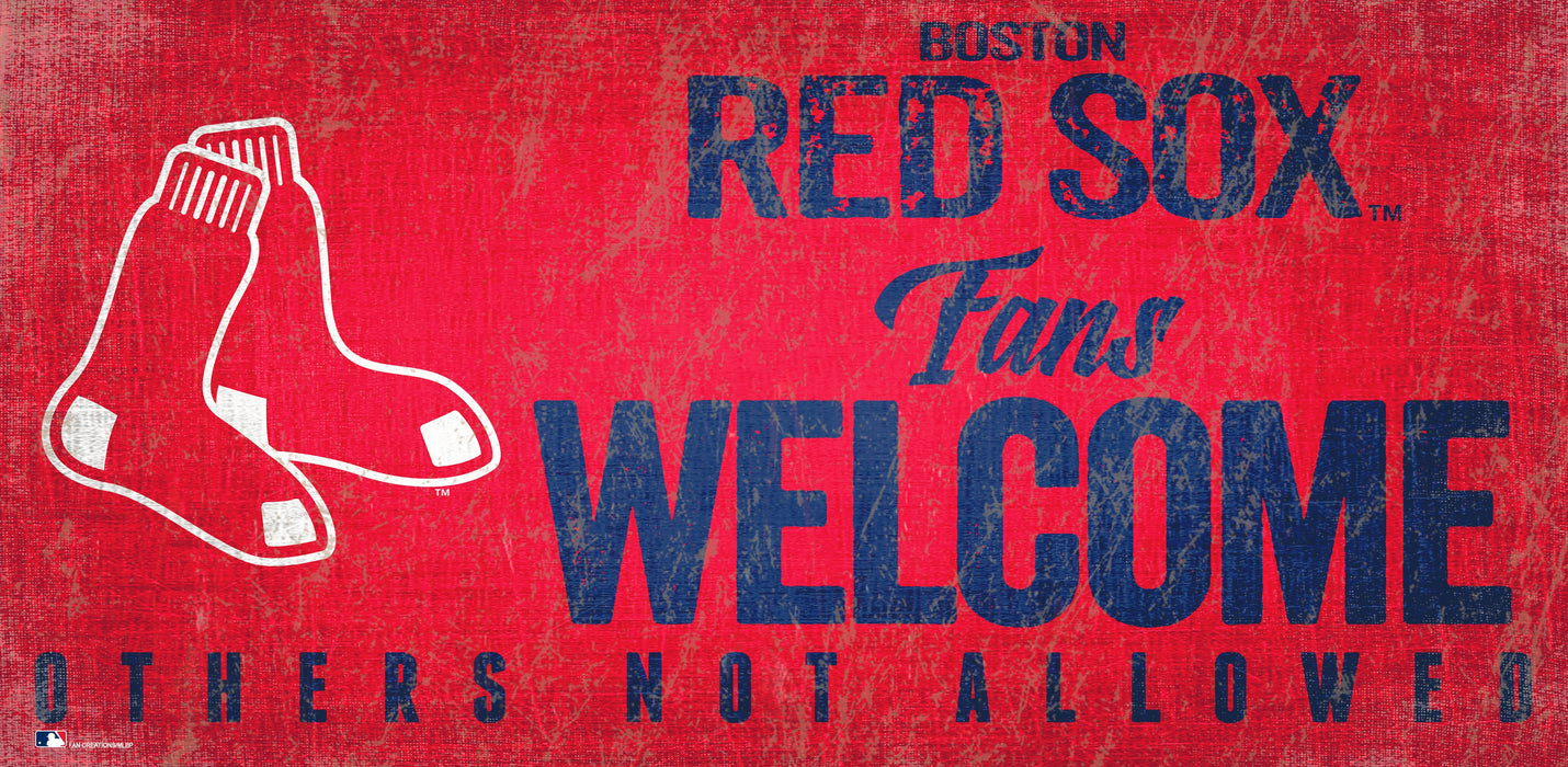 Boston Red Sox Fans Welcome Wood Sign - for just $14.99! 