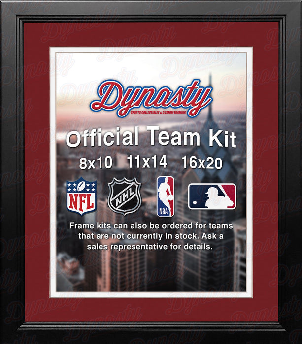 MLB Baseball Photo Picture Frame Kit - Cleveland Indians (Red Matting, White Trim) - for just $29.99! 