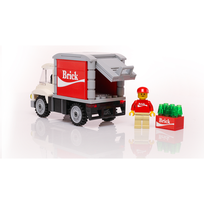 Custom Brick Soda Delivery Truck with Minifigure made using LEGO parts (LEGO) - Premium LEGO Kit - Just $59.99! Shop now at Retro Gaming of Denver