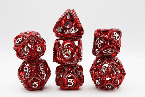 Hollow Hearts: Jeweled Red - Metal RPG Dice Set - for just $99.99! 