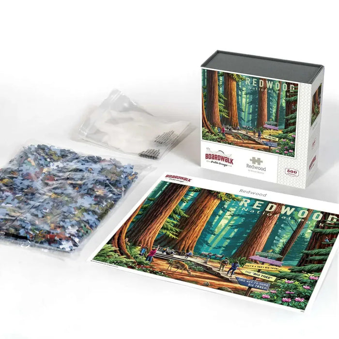 Redwood National Park 500 Piece Jigsaw Puzzle Boardwalk - for just $21.99! 