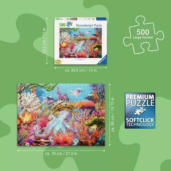 Reef Life 500 Large Piece Jigsaw Puzzle Ravensburger - for just $24.99! 