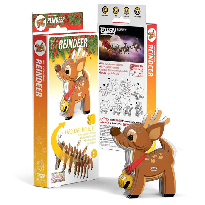Reindeer 3D Cardboard Model Kit Eugy - for just $11.99! 