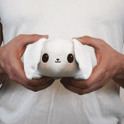 TeeTurtle Reversible Bunny: White/Gray (Mini) - Premium Toys and Collectible - Just $16.99! Shop now at Retro Gaming of Denver