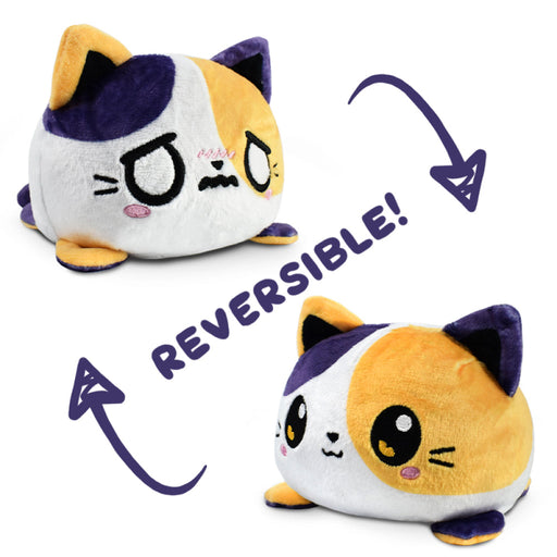 TeeTurtle Reversible Cat: Calico Happy/Worried (Mini) - Premium Toys and Collectible - Just $16.99! Shop now at Retro Gaming of Denver