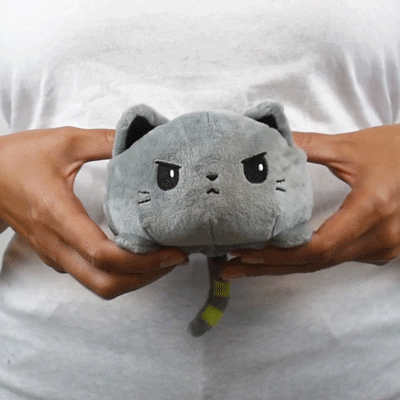 TeeTurtle Reversible Catzilla: Gray Glow (Mini) - Premium Toys and Collectible - Just $16.99! Shop now at Retro Gaming of Denver