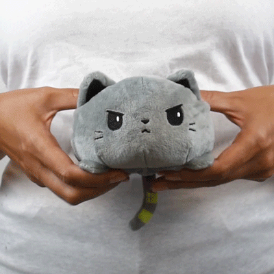 TeeTurtle Reversible Catzilla: Gray Glow (Mini) - for just $16.99! 